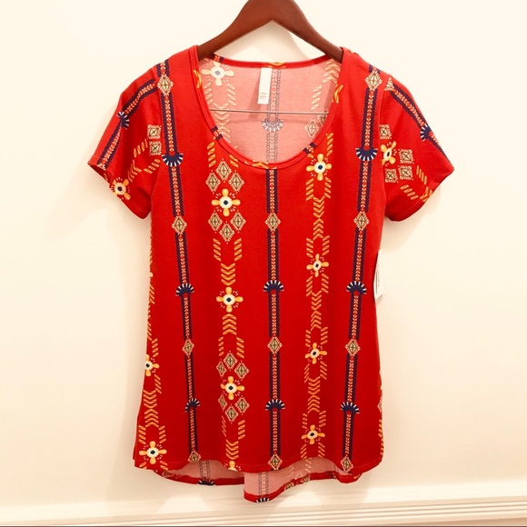 NWT Lularoe Classic T XS Red Blue Yellow tee shirt - Picture 1 of 10